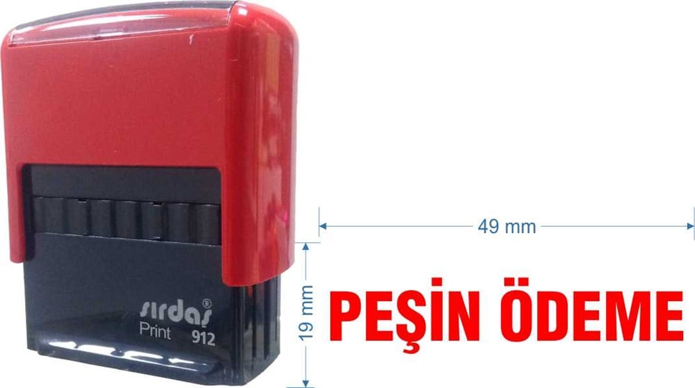 Sırdaş 912 Kaşe 'Peşin Ödeme' Yazısı İle