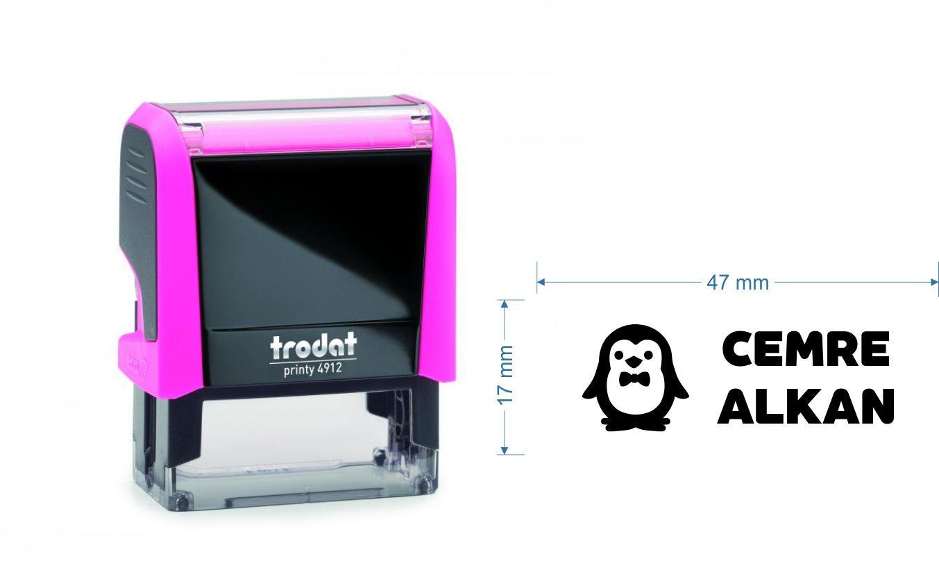 Trodat 4912 Kişiye Özel Neon Renk Tekstil Kaşesi