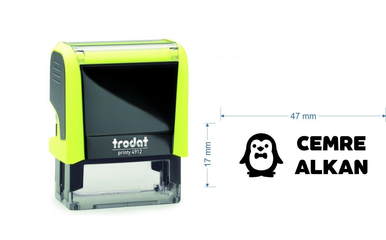 Trodat 4912 Kişiye Özel Neon Renk Tekstil Kaşesi