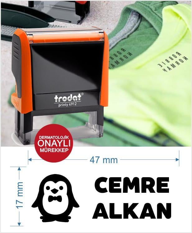 Trodat 4912 Kişiye Özel Neon Renk Tekstil Kaşesi