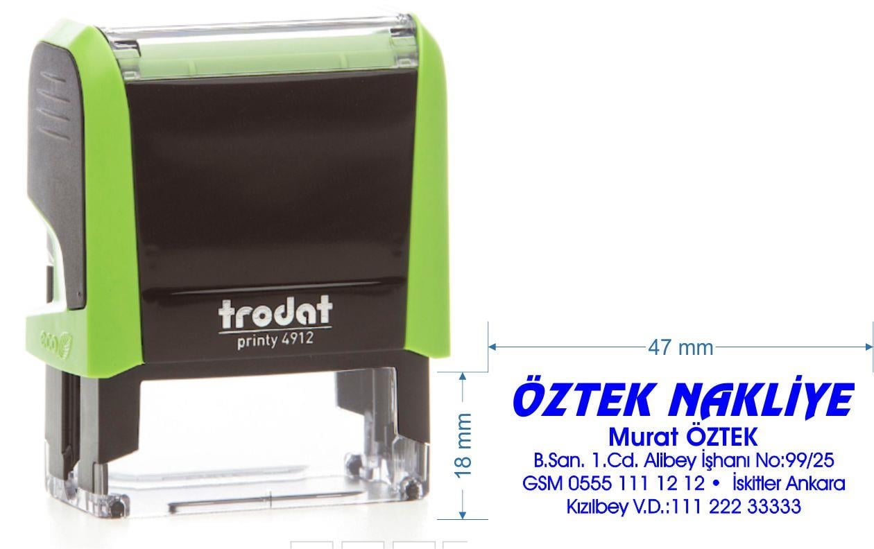 Trodat 4912 Neon Renkli Kişiye Özel Firma ve Şirket Kaşesi