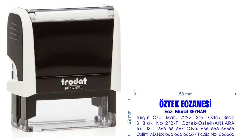 Trodat 4913 Kişiye Özel Firma ve Şirket Kaşesi