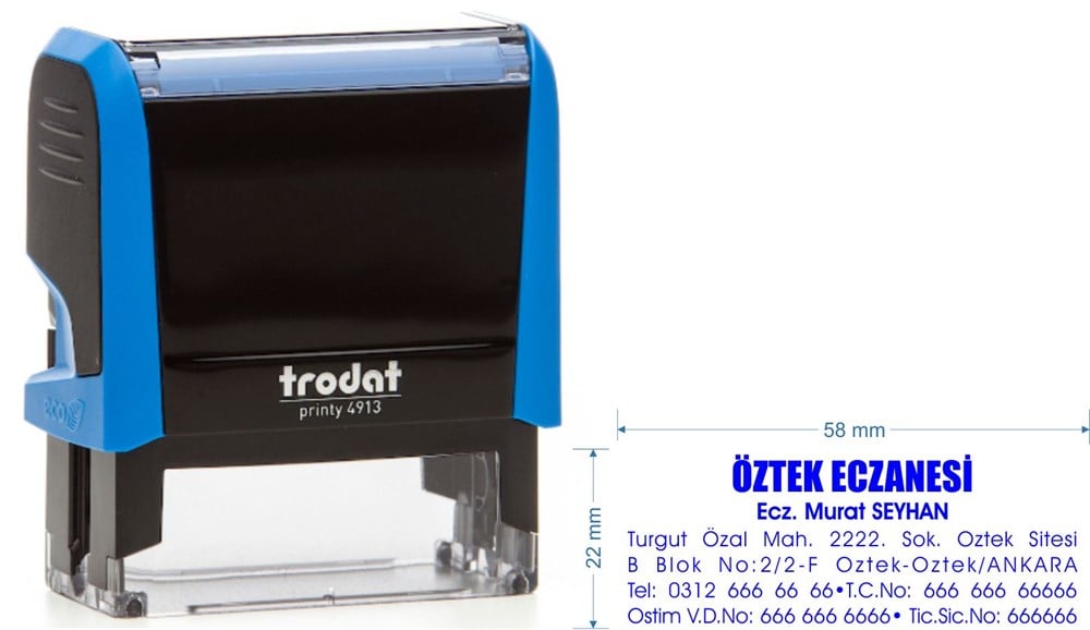 Trodat 4913 Kişiye Özel Firma ve Şirket Kaşesi