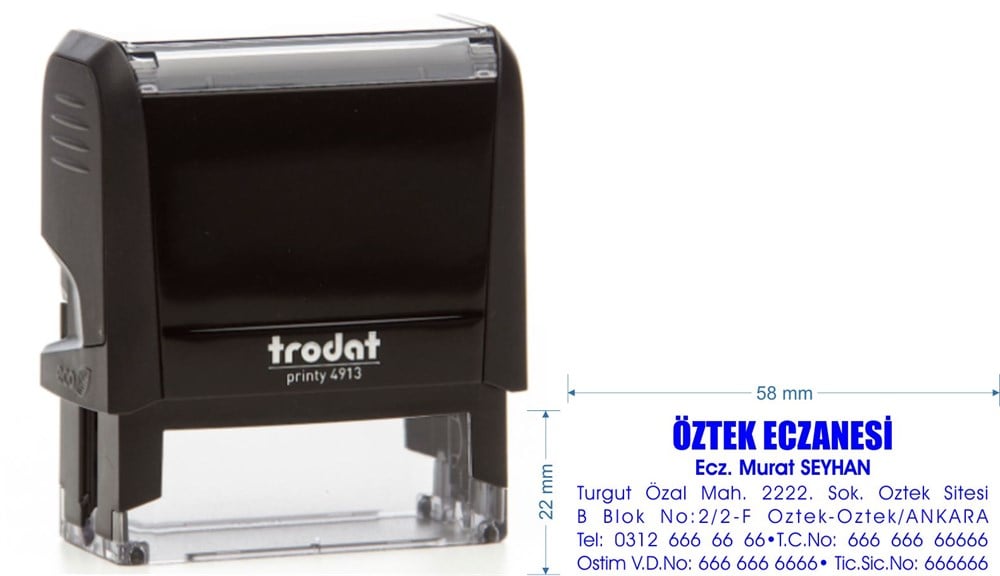 Trodat 4913 Kişiye Özel Firma ve Şirket Kaşesi