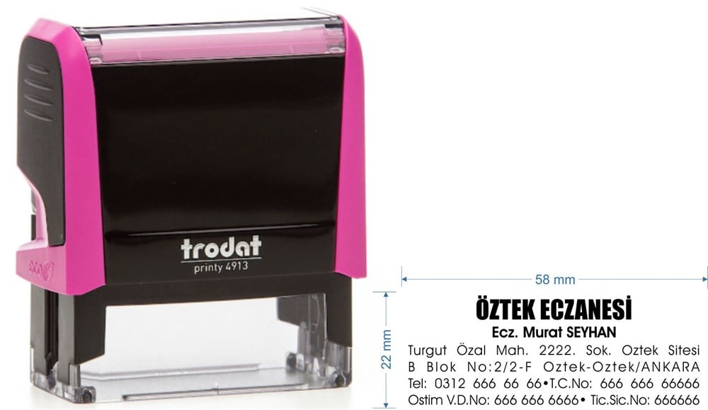 Trodat 4913 Kişiye Özel Firma ve Şirket Kaşesi