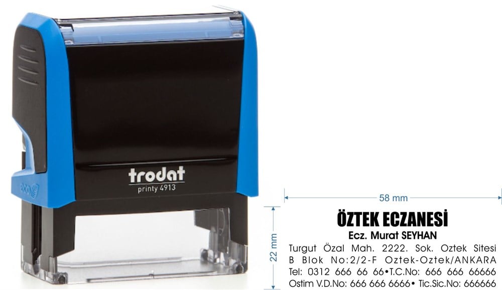 Trodat 4913 Kişiye Özel Firma ve Şirket Kaşesi