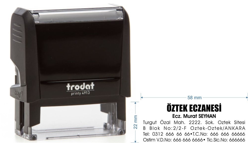 Trodat 4913 Kişiye Özel Firma ve Şirket Kaşesi