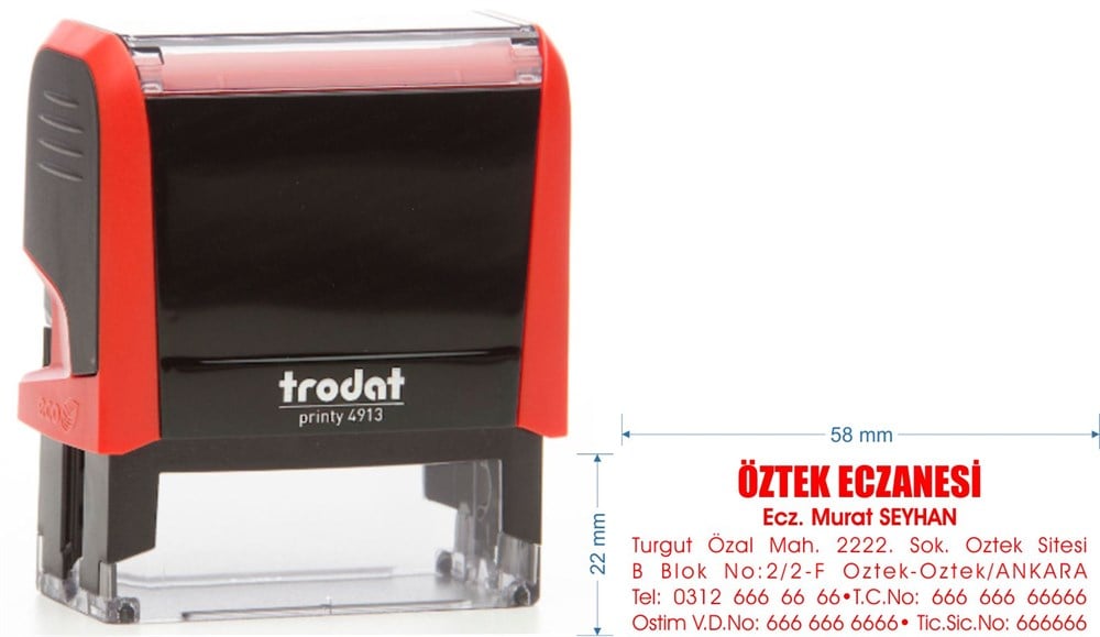 Trodat 4913 Kişiye Özel Firma ve Şirket Kaşesi