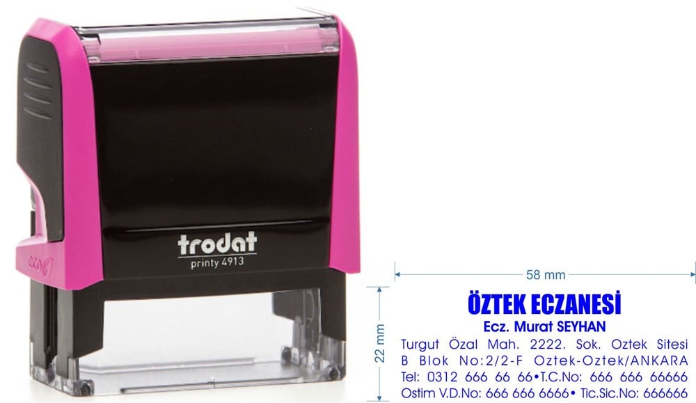 Trodat 4913 Kişiye Özel Firma ve Şirket Kaşesi