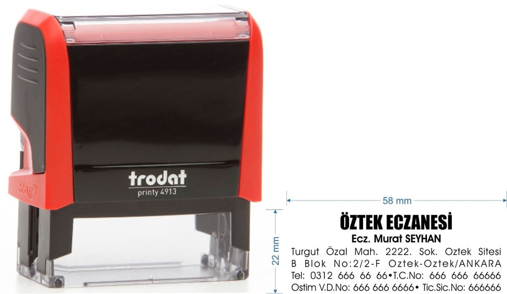 Trodat 4913 Kişiye Özel Firma ve Şirket Kaşesi