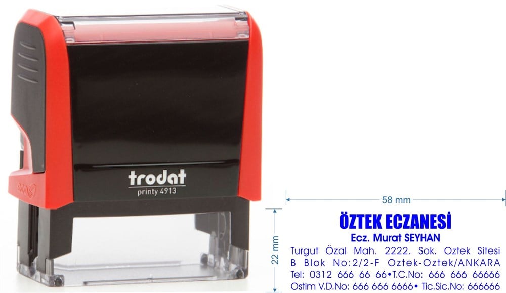 Trodat 4913 Kişiye Özel Firma ve Şirket Kaşesi