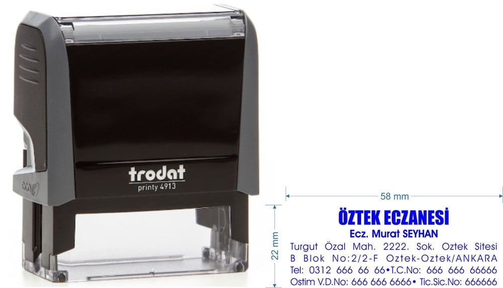 Trodat 4913 Kişiye Özel Firma ve Şirket Kaşesi