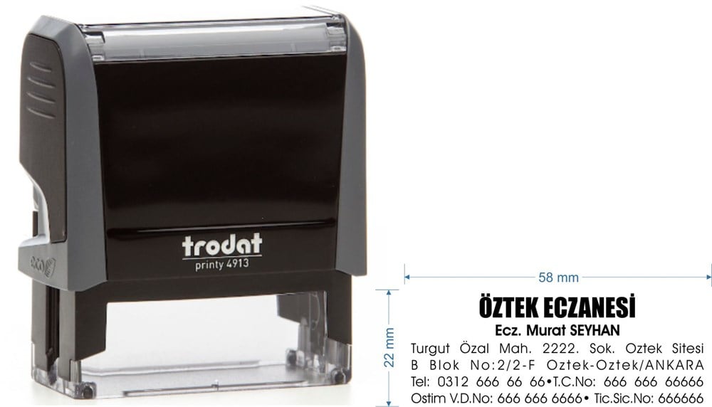 Trodat 4913 Kişiye Özel Firma ve Şirket Kaşesi