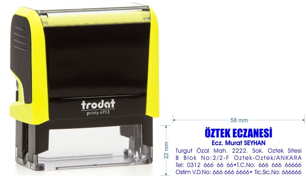 Trodat 4913 Kişiye Özel Firma ve Şirket Kaşesi