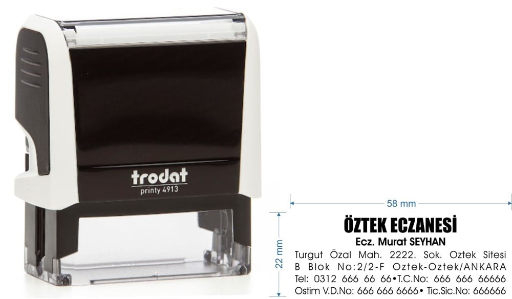 Trodat 4913 Kişiye Özel Firma ve Şirket Kaşesi