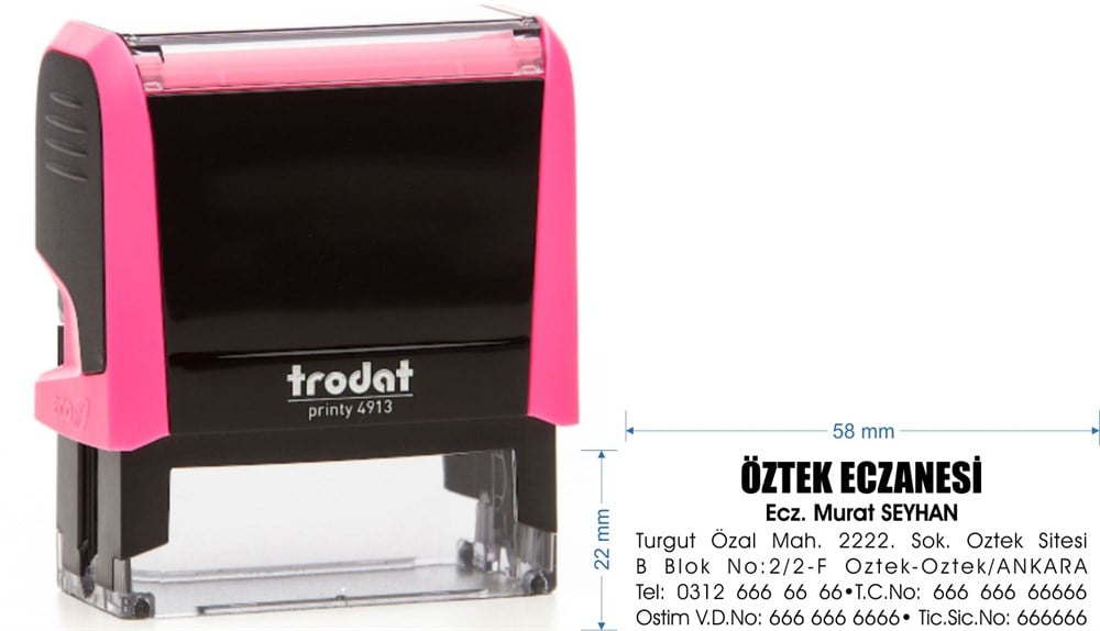 Trodat 4913 Kişiye Özel Firma ve Şirket Kaşesi