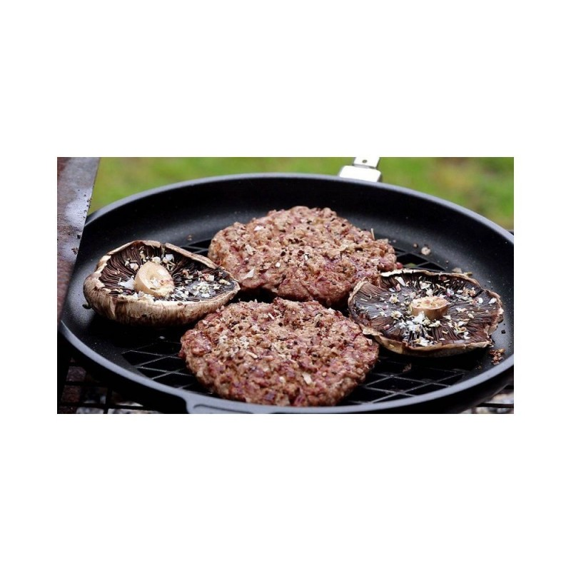 Amt Delikli Döküm Bbq Tava 32 Cm Sökülebilir Sap 432BBQEZ20B 
