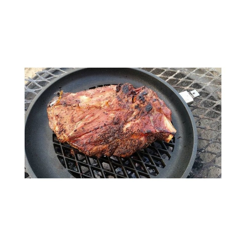 Amt Delikli Döküm Bbq Tava 32 Cm Sökülebilir Sap 432BBQEZ20B 