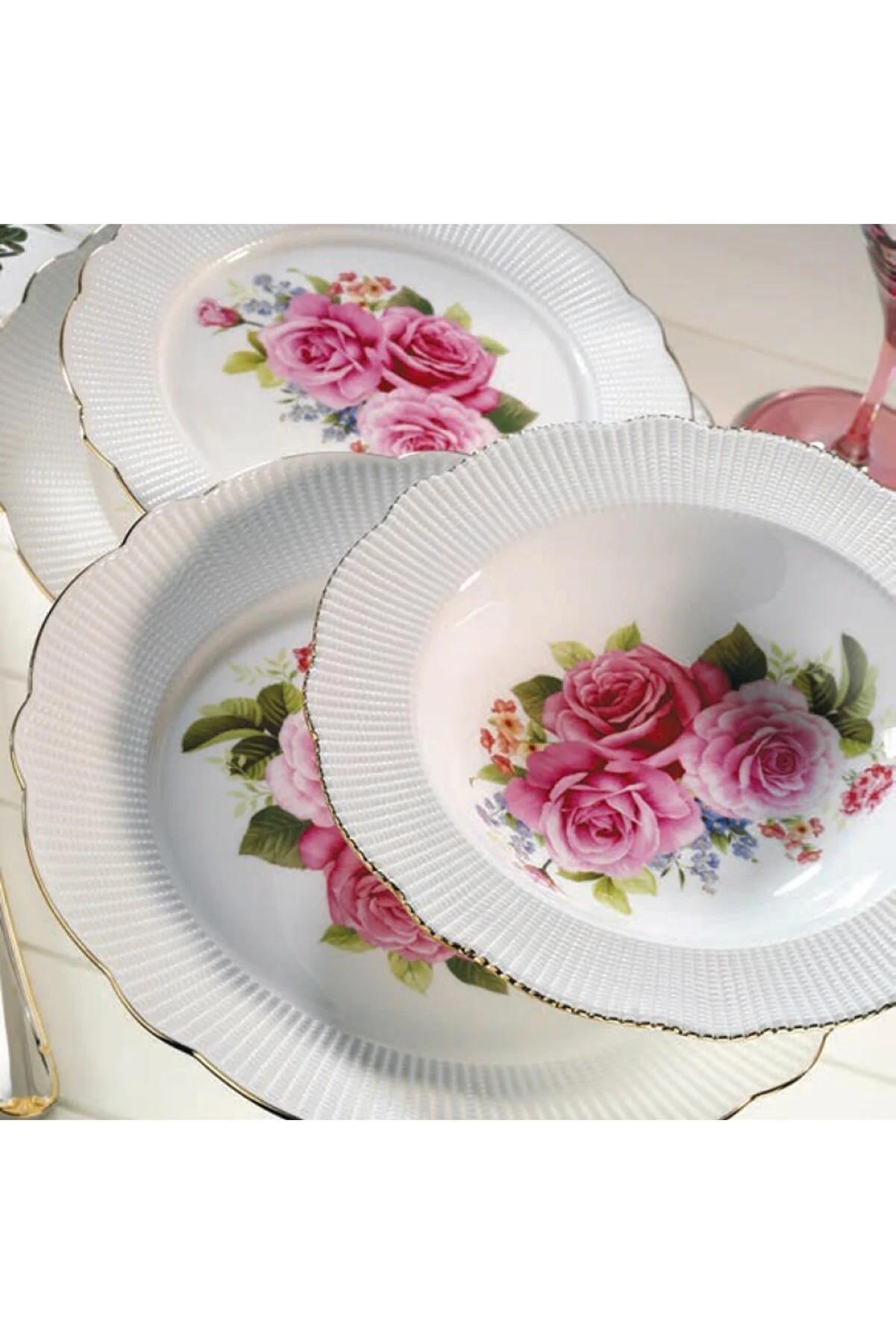 Aryıldız AR30020 Bone Round Porselen 83 Parça Yemek Takımı 