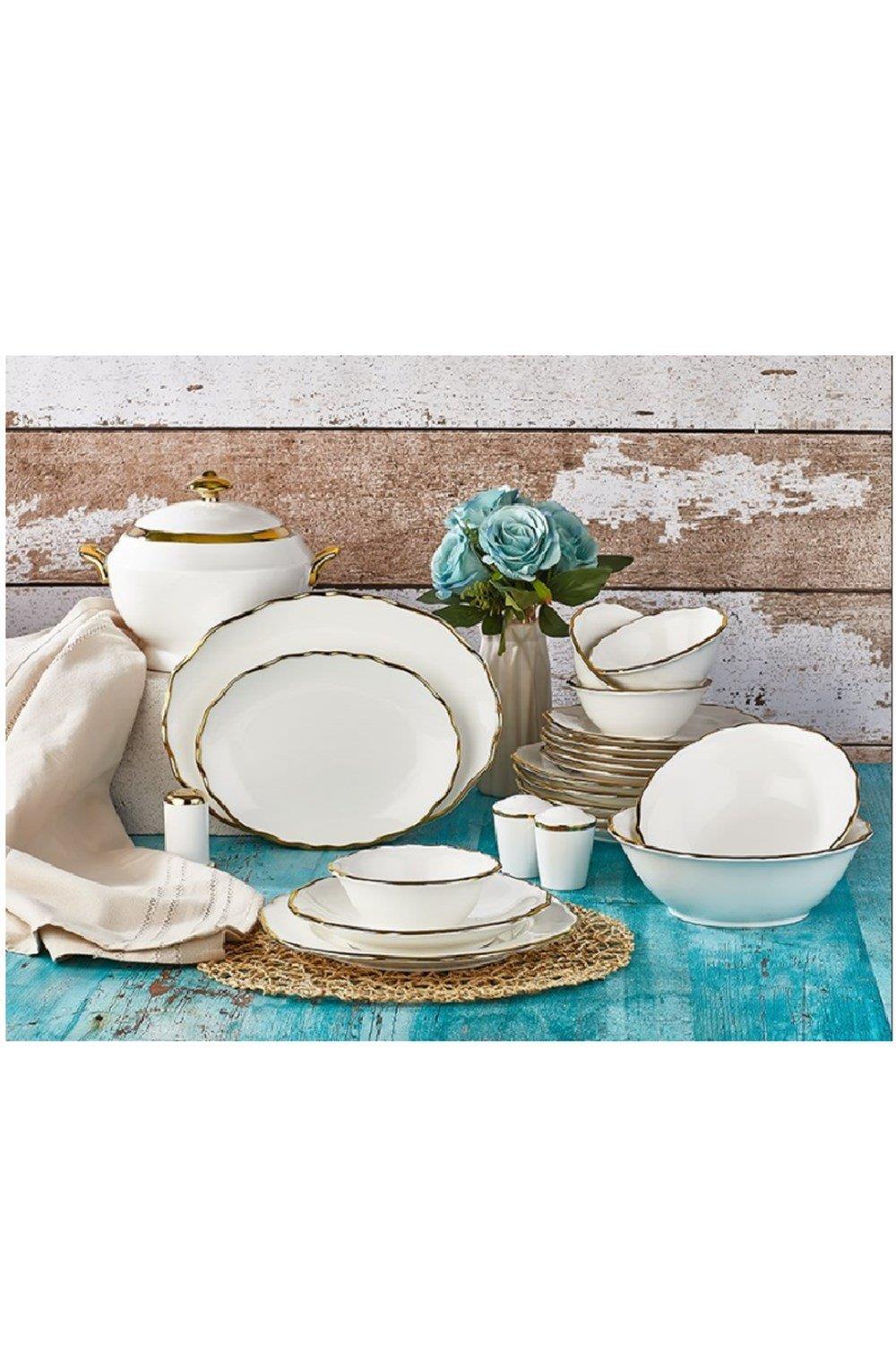 Aryıldız AR40011 60 Parça Prestige Bone Porselen Yemek Takımı 