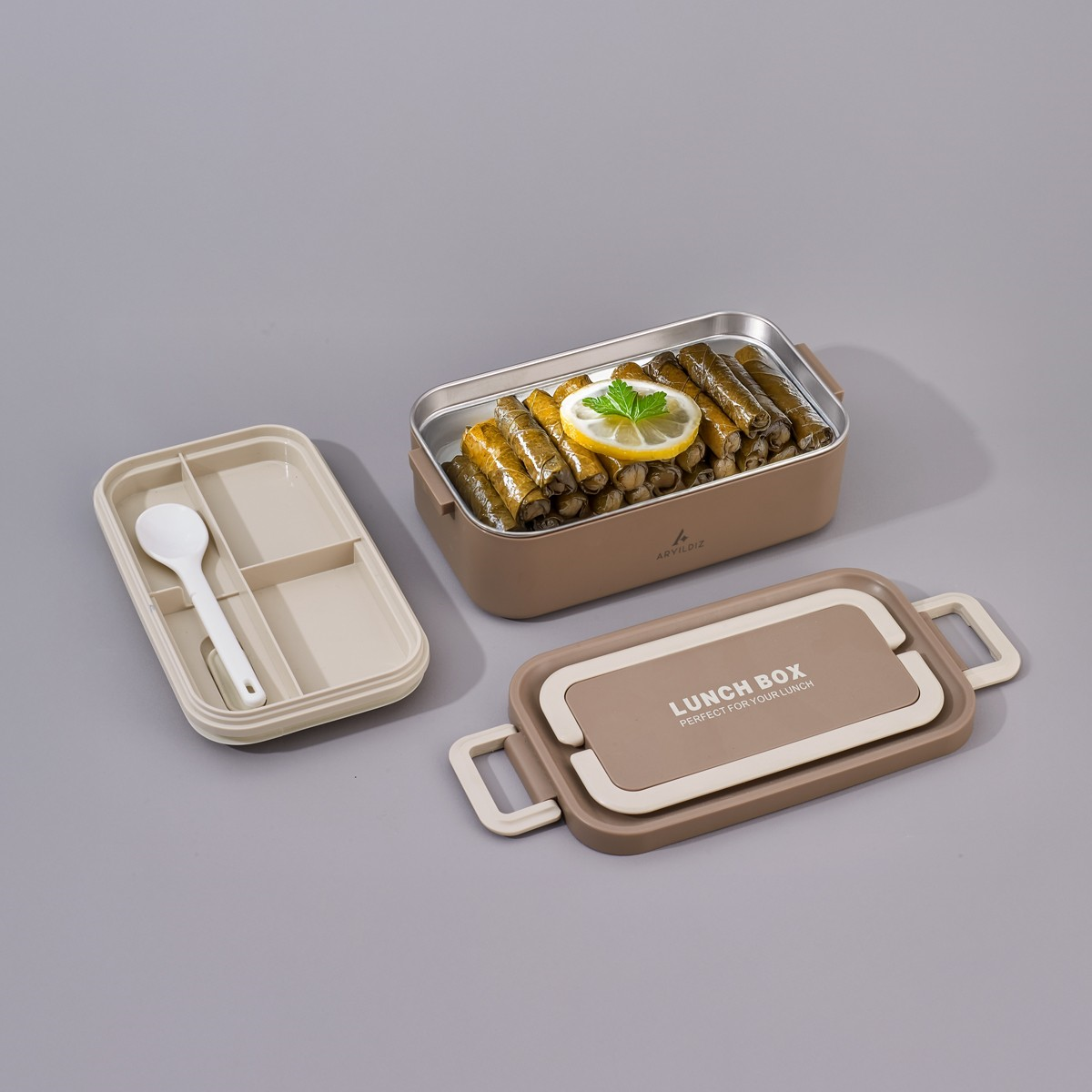 Aryıldız Bento Lunch Box Yemek Termosu Haki 1000 Ml Ar262139 