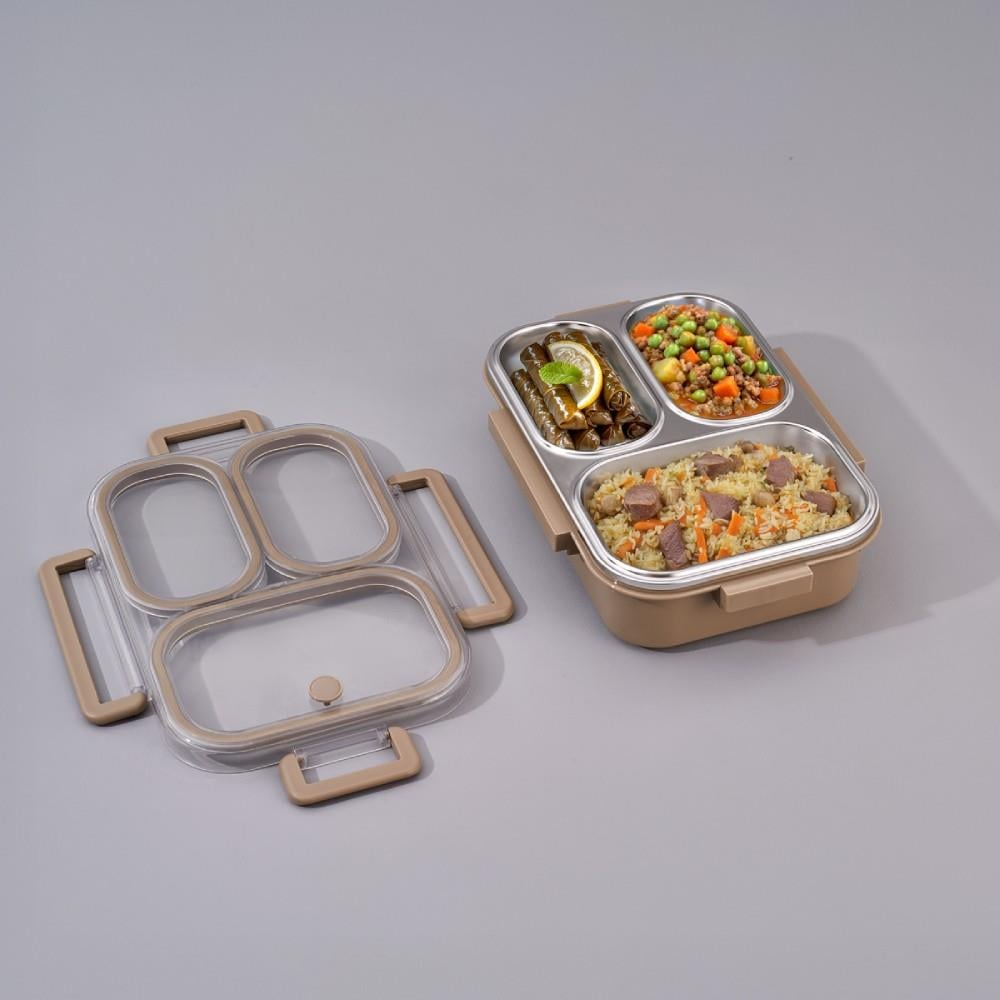 Aryıldız Bento Lunch Box Yemek Termosu Haki 3 Bölmeli Ar262214 