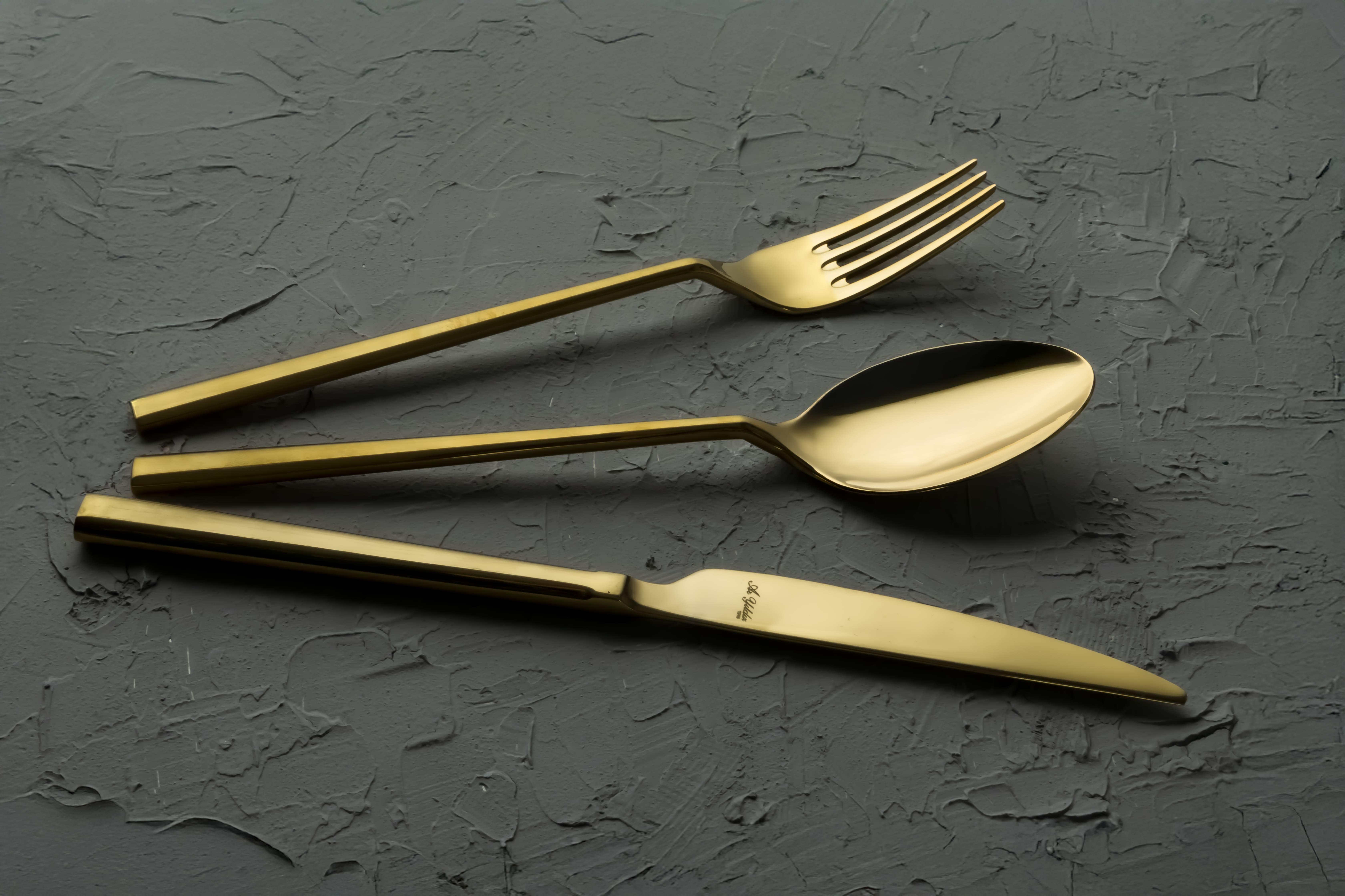 Aryıldız De Luxe S Gold Pvd 89 Parça Altın Çatal Kaşık Bıçak Takımı 