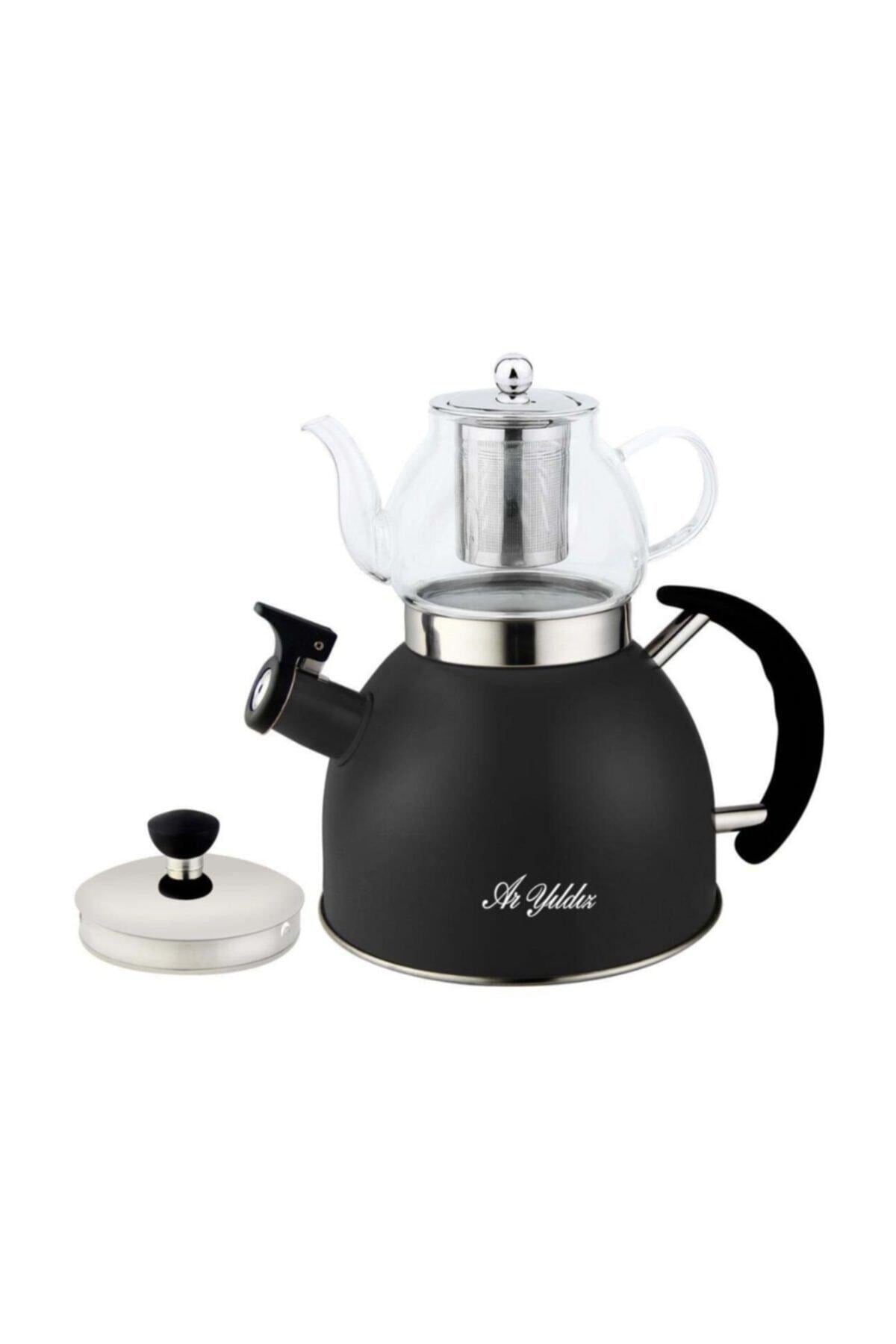 Aryıldız Kettle Mania Siyah Çaydanlık 