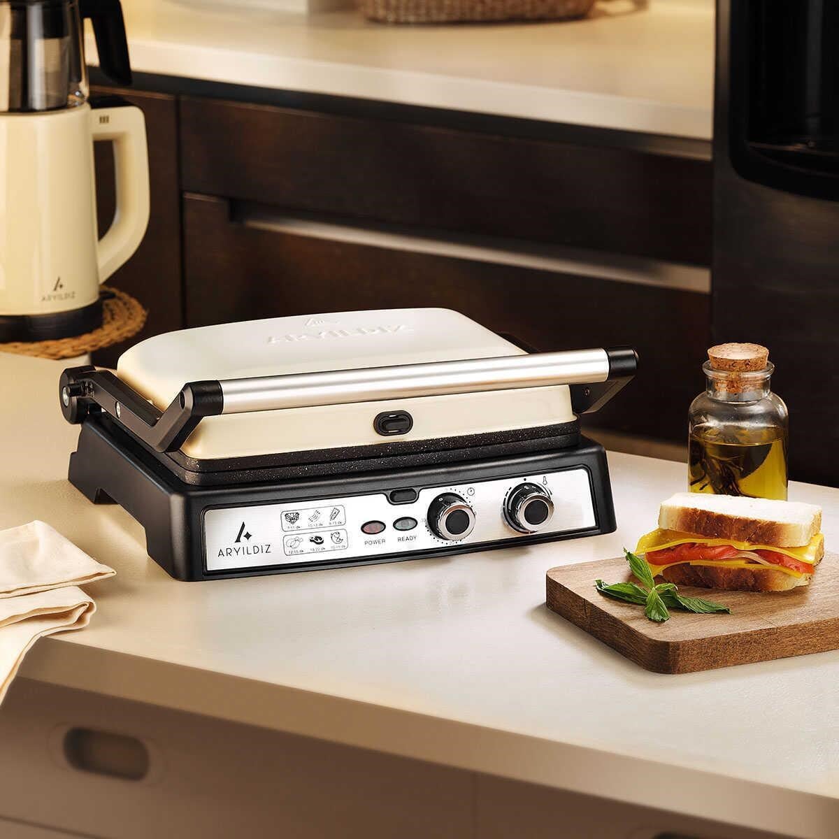 Aryıldız Multi Grill Tost Makinesi Krem Ar256695 