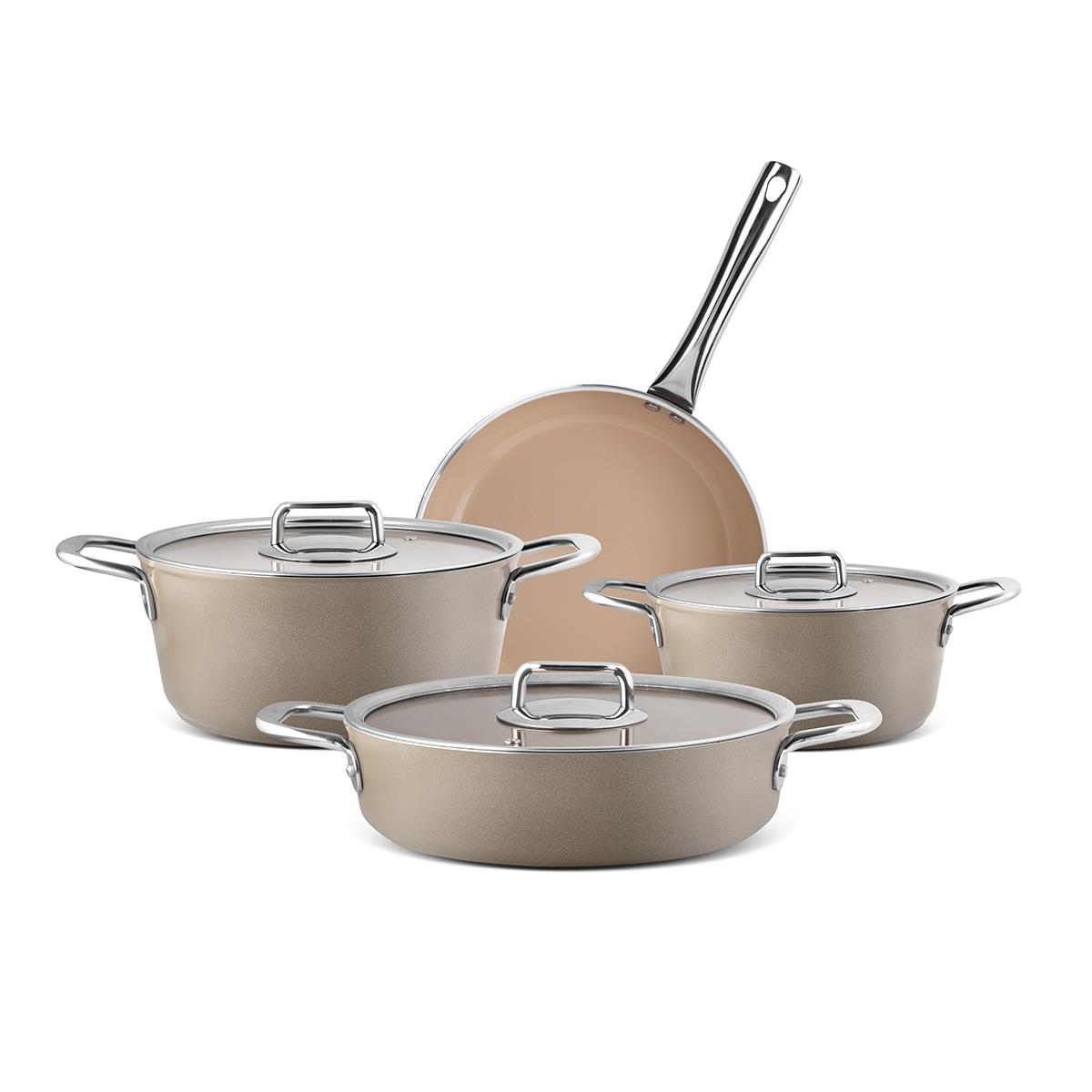 Aryıldız Neo-Ceramic 7 Parça Seramik Tencere Seti Bej Ar256183 