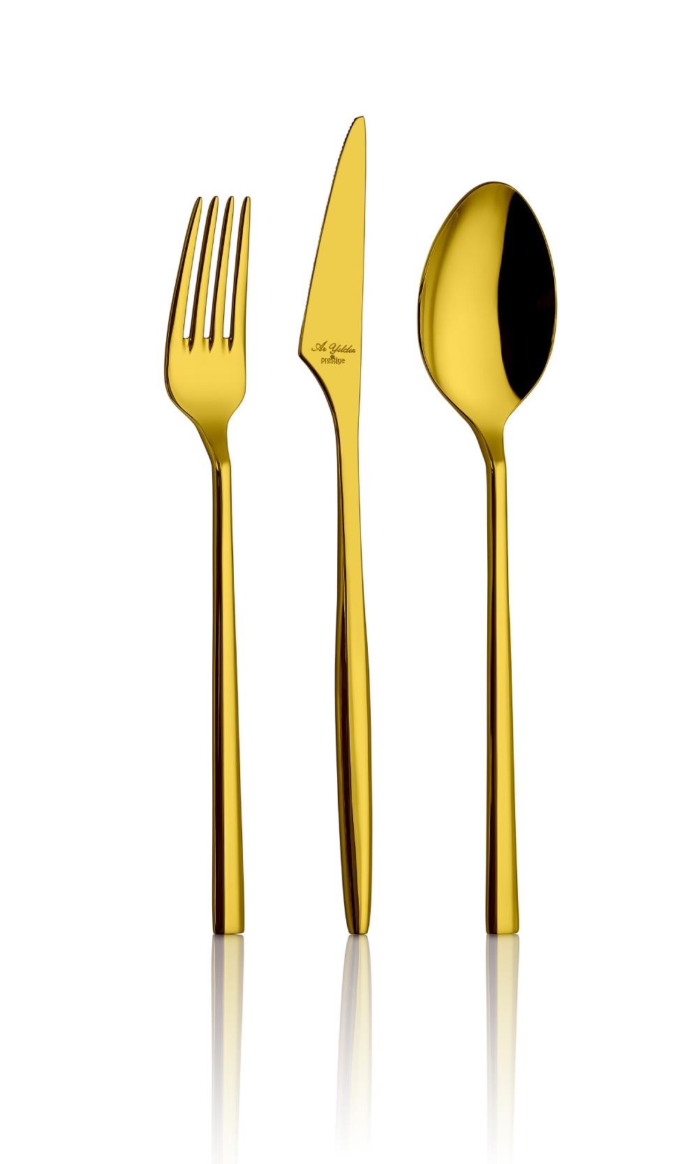 Aryıldız Trendy Gold Pvd 89 Parça Altın Çatal Kaşık Bıçak Takımı Ar223437 