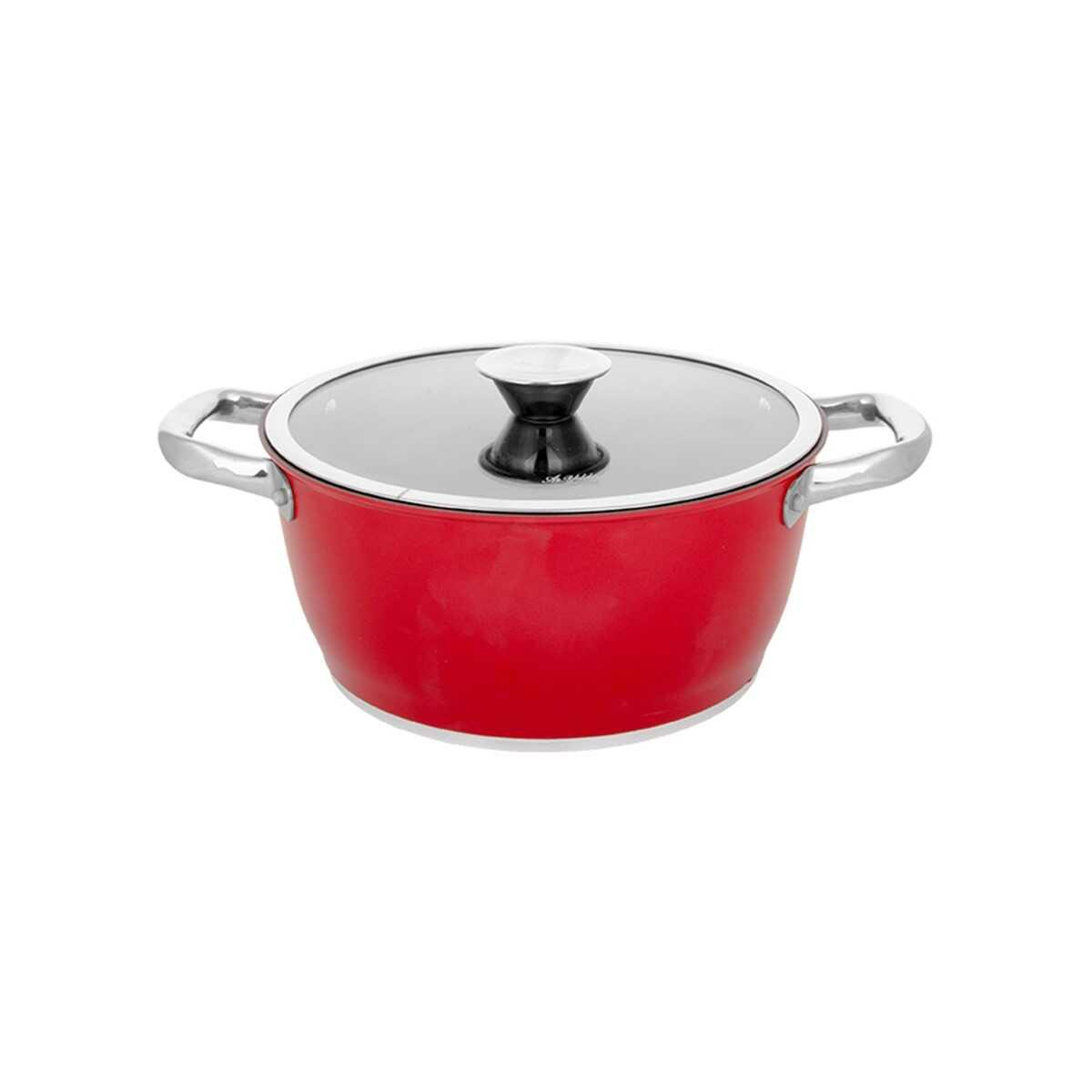 Aryıldız Trendy Induction Prestige 20 Cm Derin Tencere Kırmızı 