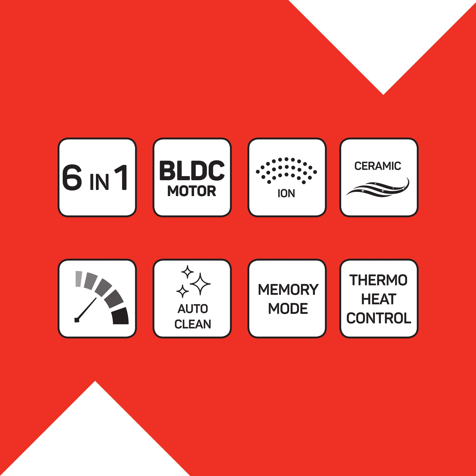 Arzum Revolution BLDC Ionic Hava Üflemeli Saç Şekillendirici 6 Farklı Başlıklı - AR5166 
