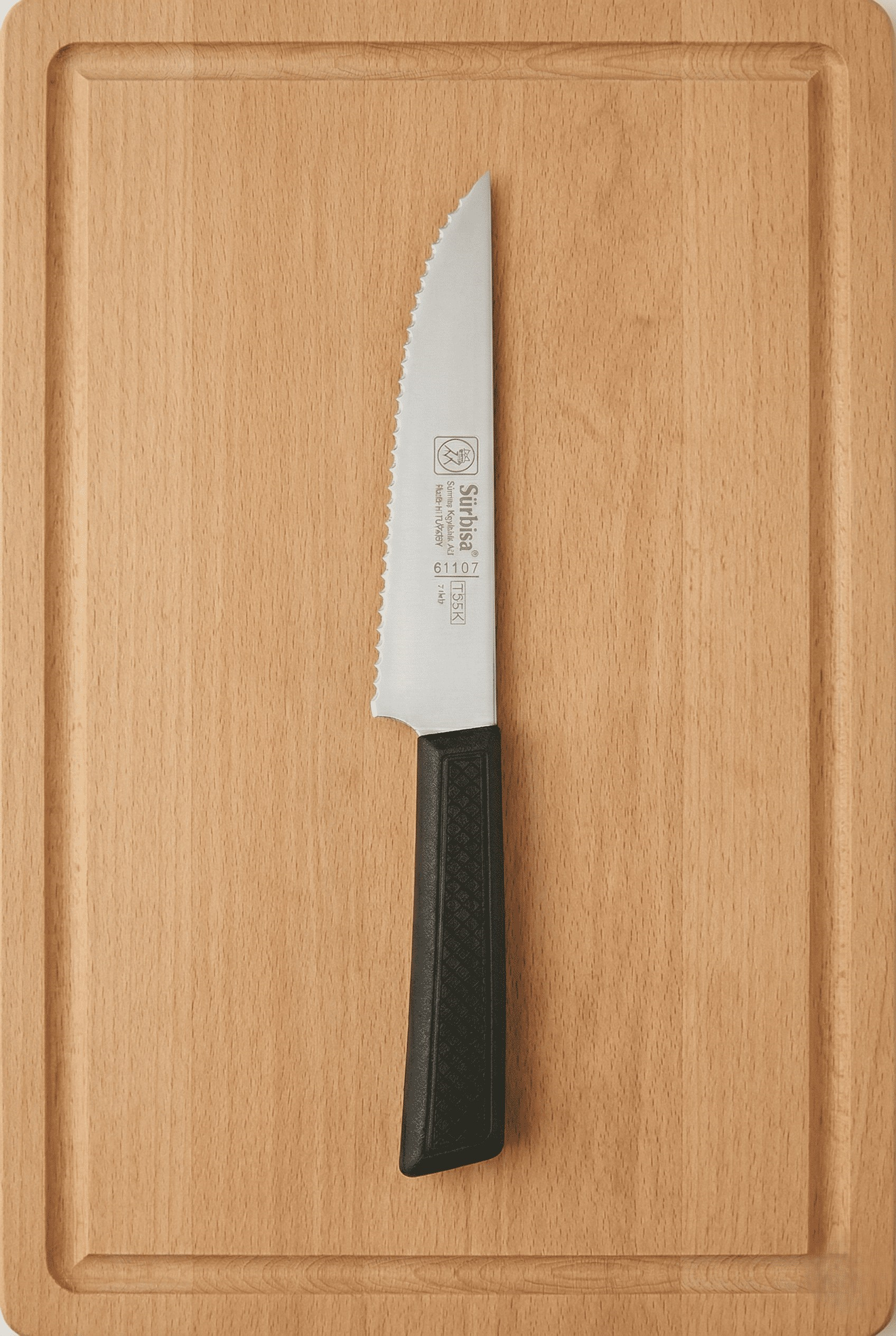 Biftek Et Steak Bıçağı Lazerli Tırtıklı Bıçak Nusret'in Et Kesme Bıçağı Sürmene Sürbisa 61107 