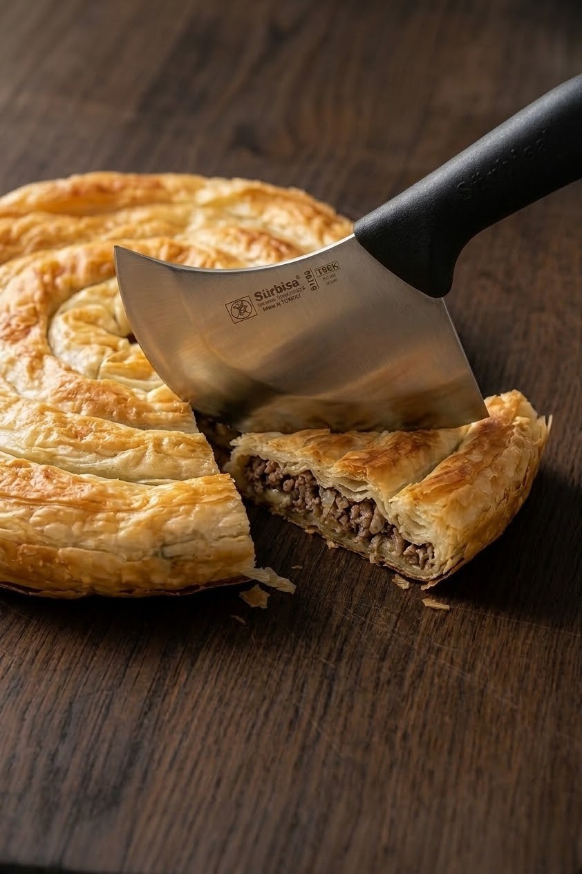 Börek Pide Pizza Kesici Bıçağı Paslanmaz Çelik Profesyonel Sürmene Börek Dilimleme Bıçak Sürbisa 61709 