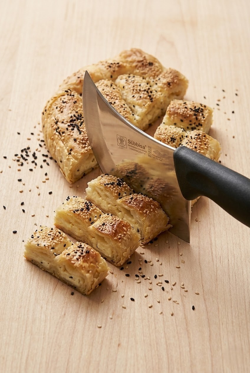 Börek Pide Pizza Kesme Bıçağı Paslanmaz Çelik Profesyonel Sürmene Börek Dilimleme Bıçağı Sürbisa 61710 