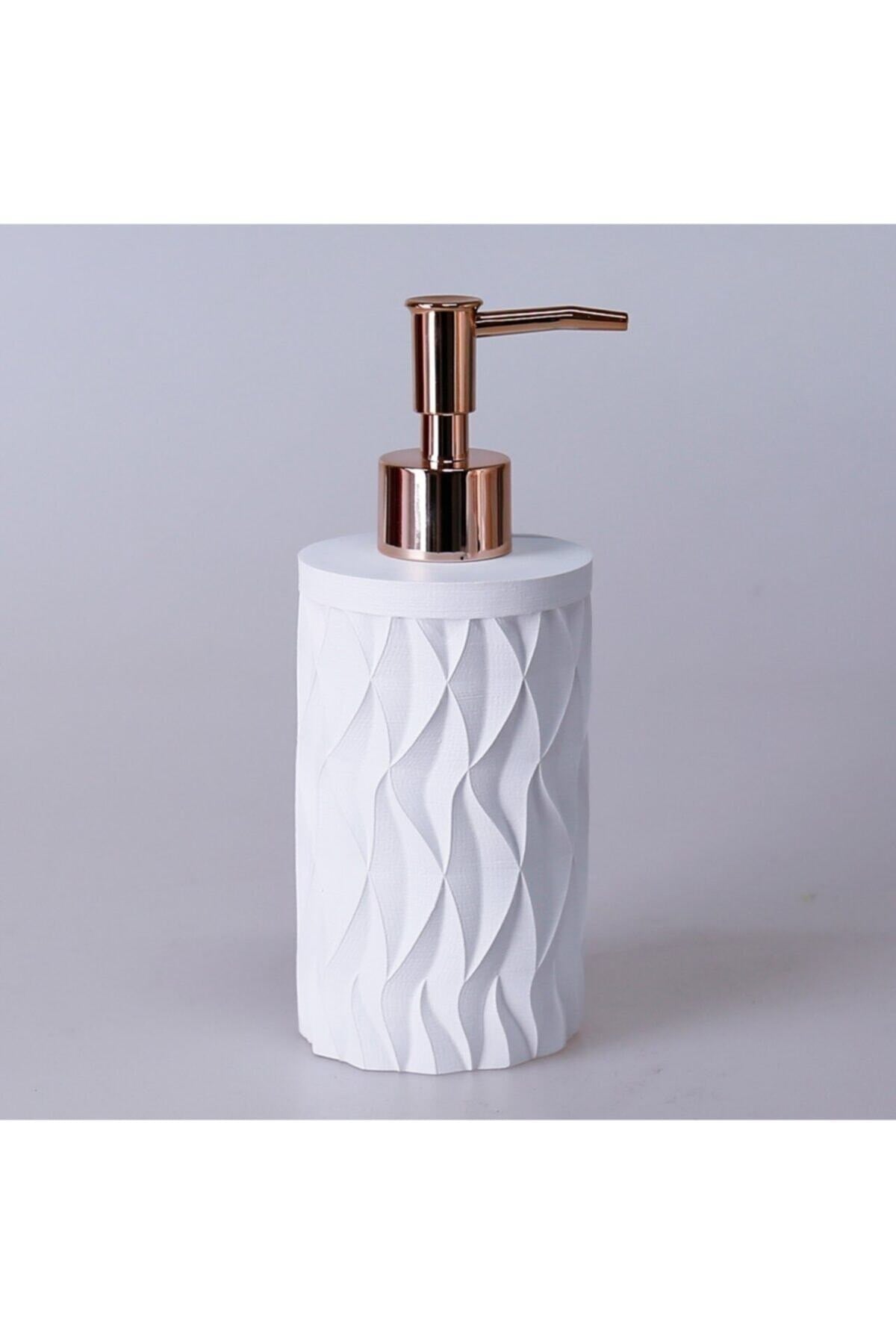 By Selim Artemis Beyaz 5 Parça Polyester Banyo Seti 