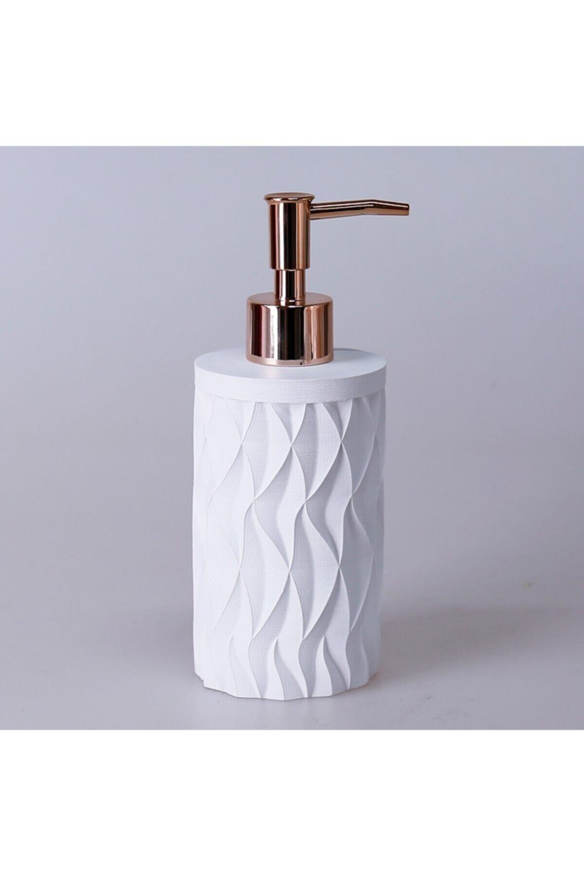 By Selim Artemis Beyaz 5 Parça Polyester Banyo Seti 