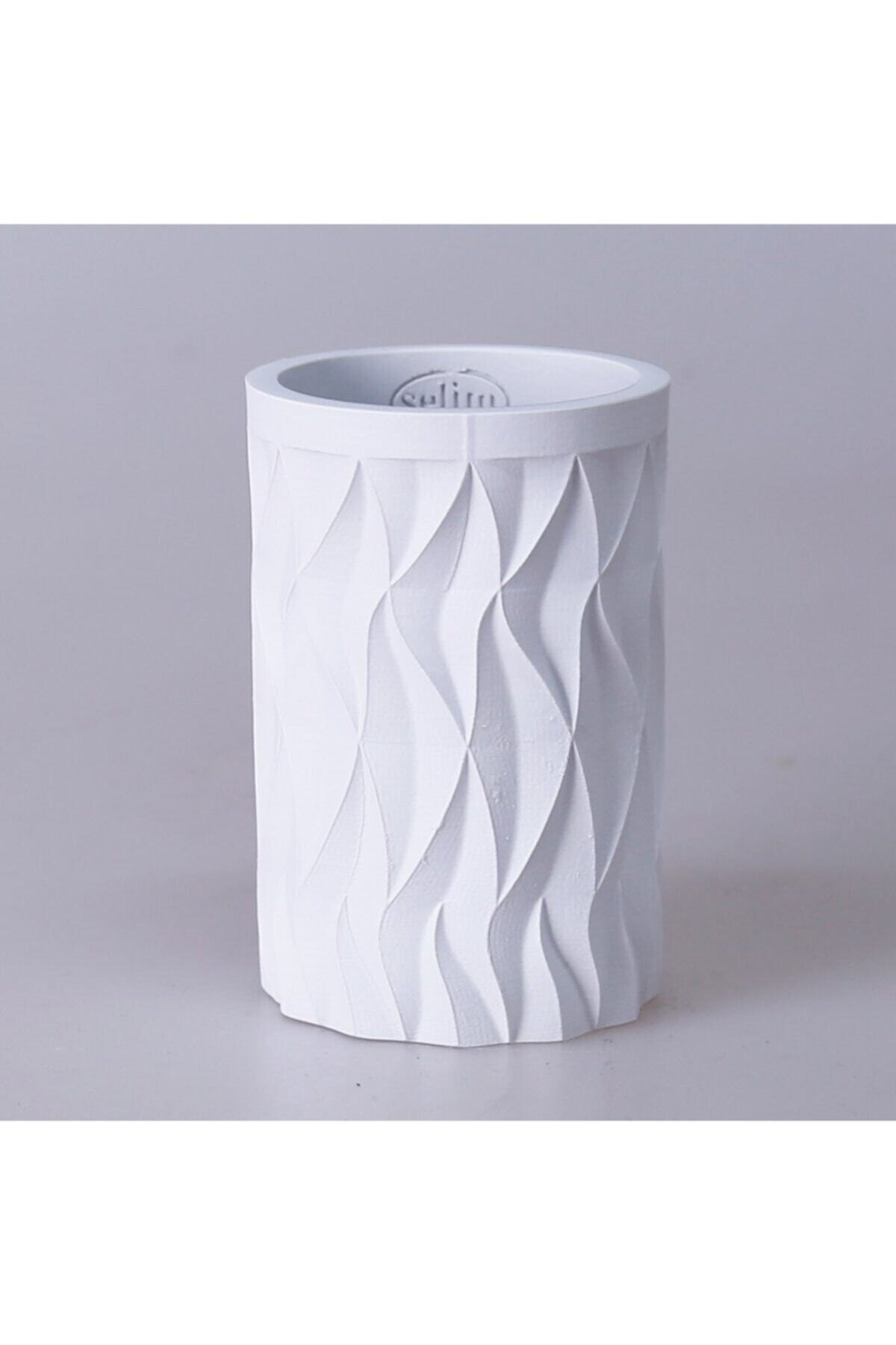 By Selim Artemis Beyaz 5 Parça Polyester Banyo Seti 