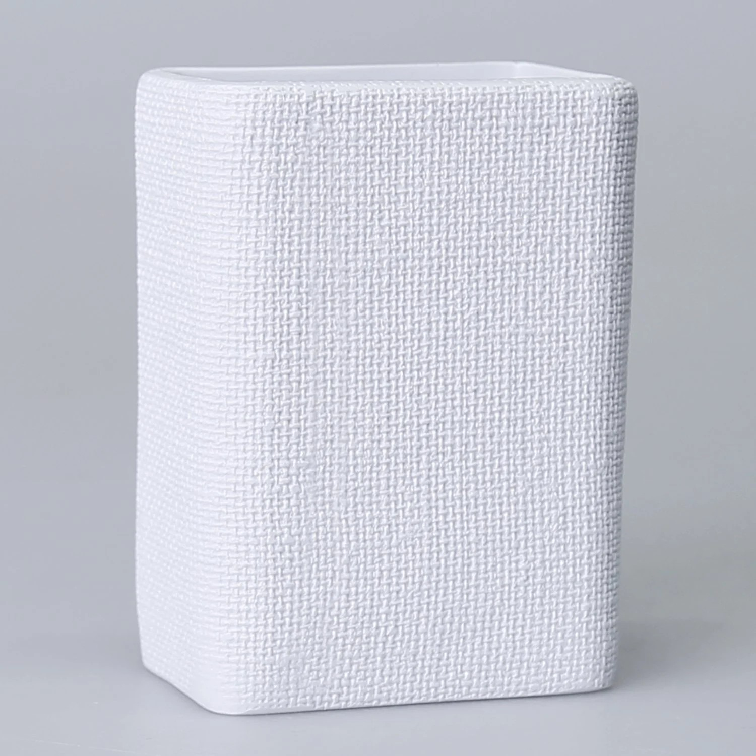By Selim Linen Beyaz 5 Parça Polyester Banyo Seti 