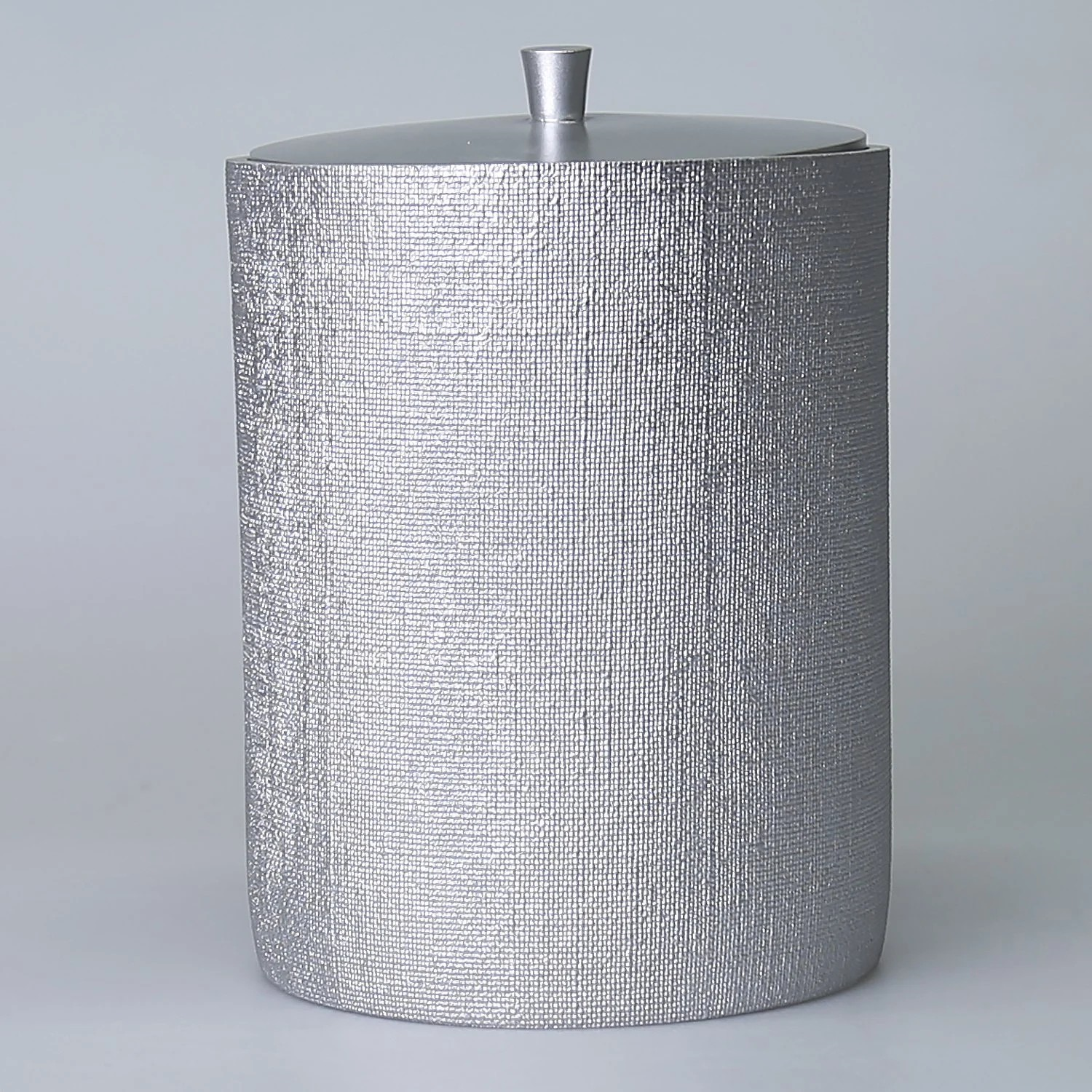 By Selim Linen Gümüş 5 Parça Polyester Banyo Seti 