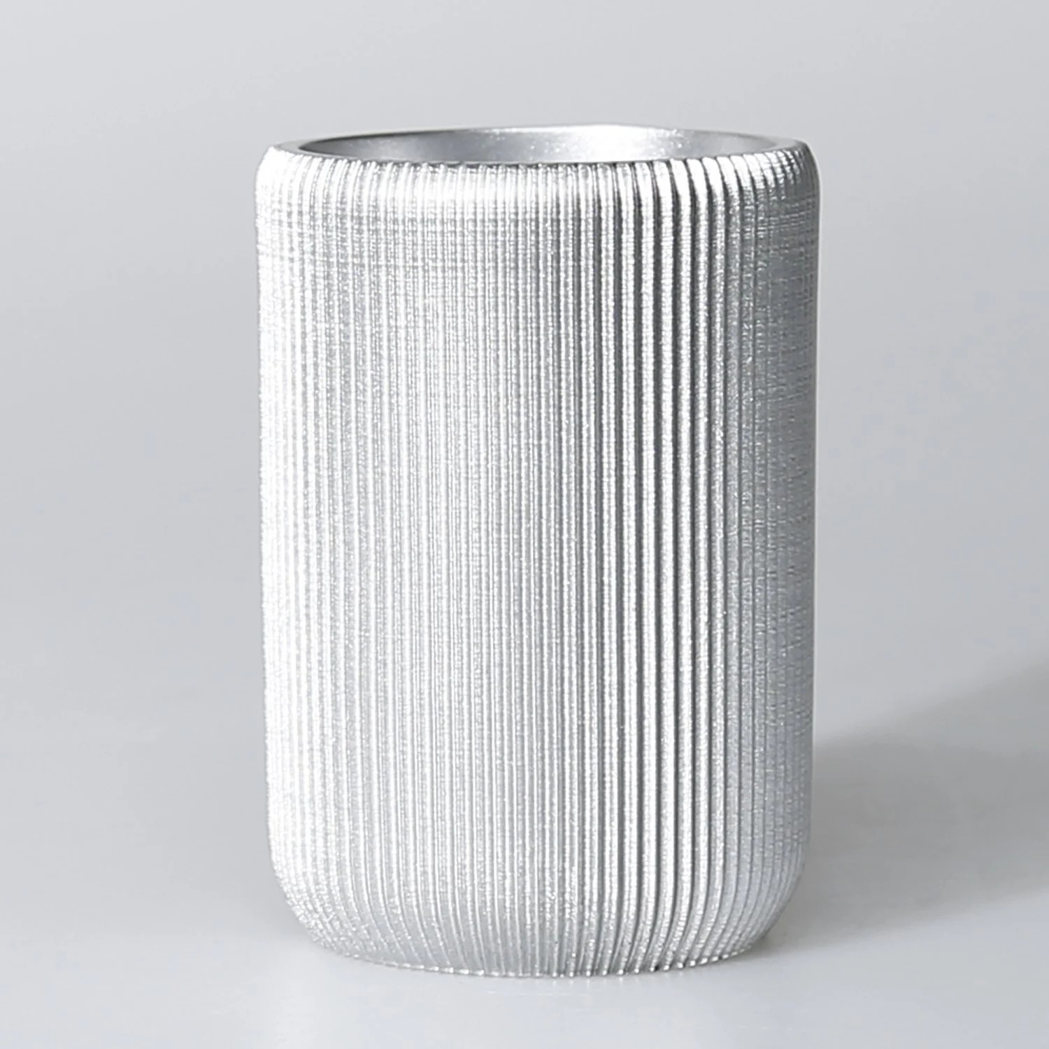 By Selim Lydia Gümüş 5 Parça Polyester Banyo Seti 
