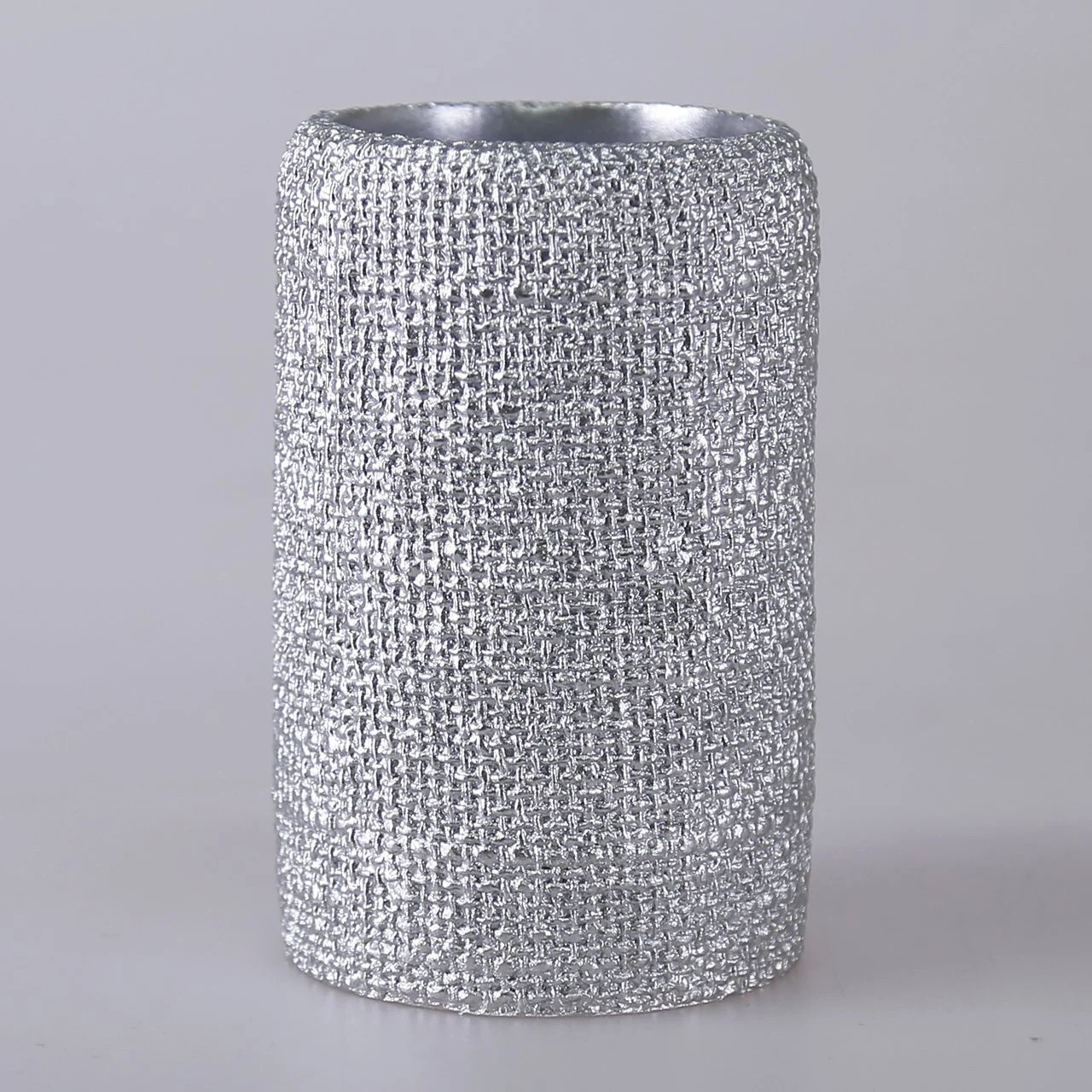 By Selim Natural Gümüş 5 Parça Polyester Banyo Seti 