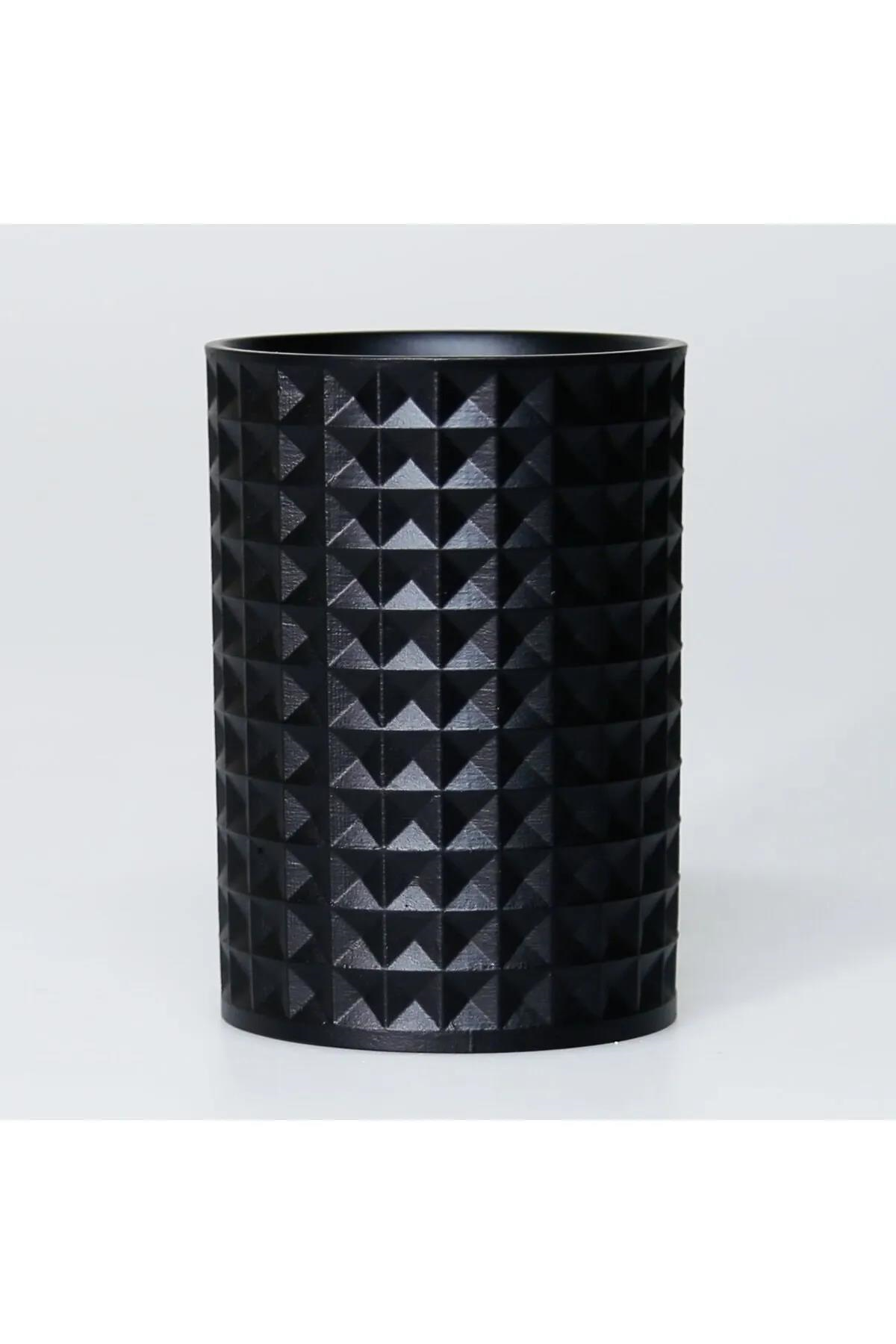 By Selim Neptune Siyah 5 Parça Polyester Banyo Seti 