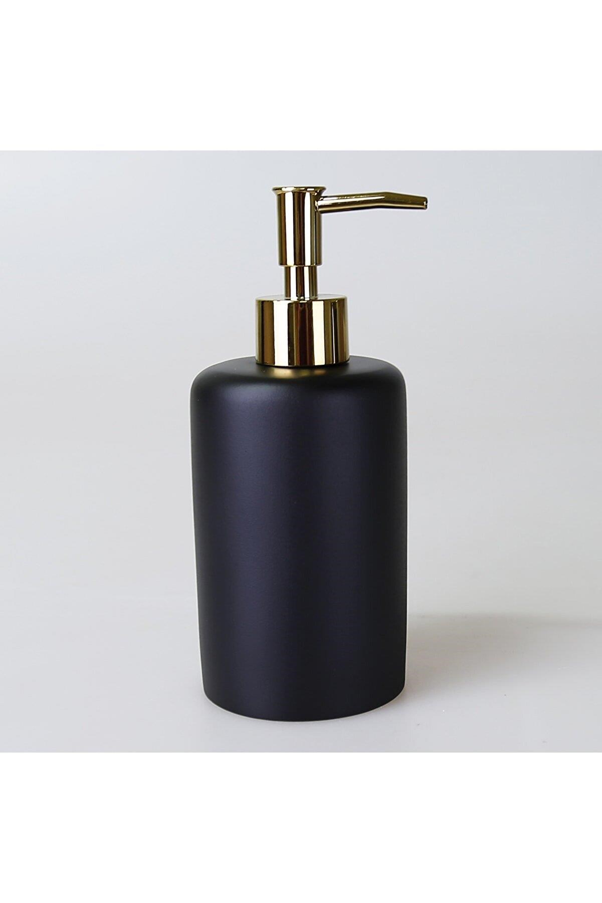 By Selim Victoria Siyah 5 Parça Polyester Banyo Seti 