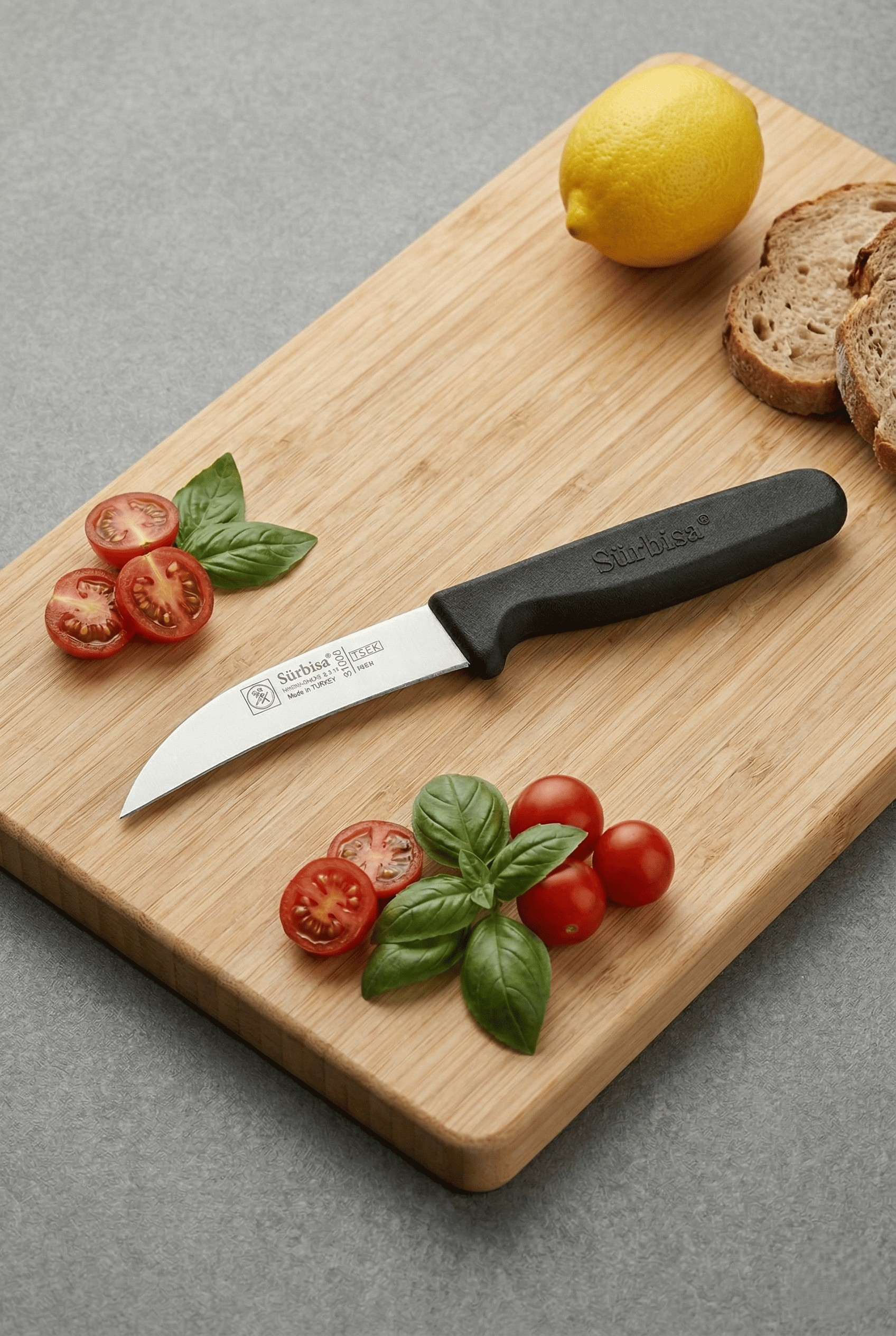 Dekor Sebze Mutfak Bıçağı Ucu Eğik Domates Soyma Sürmene Bıçağı 18 Cm Sürbisa 61006 