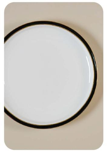 Evaliza Alaia Black Gold Line 2mm 12 Kişilik 60 Parça Porselen Yemek Takımı 