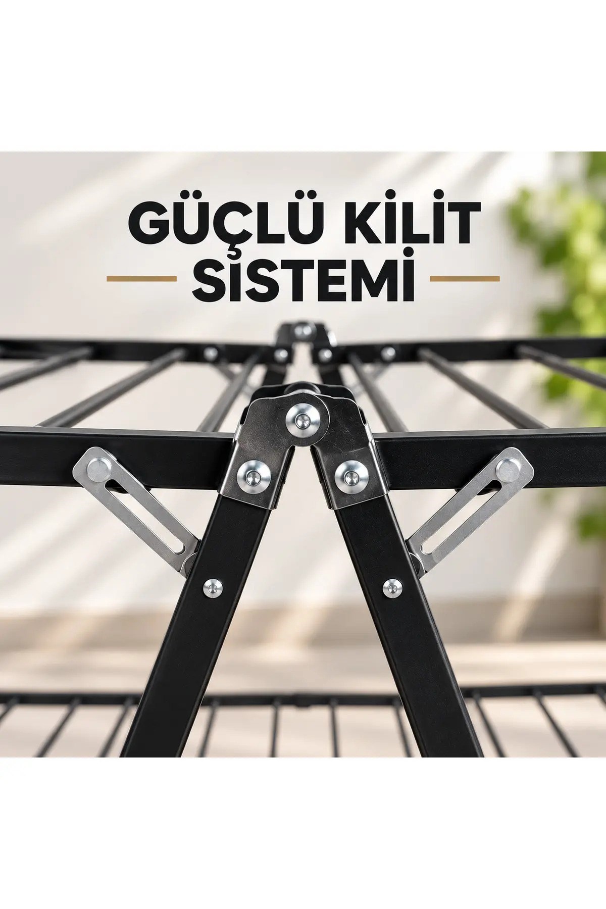 Exclusive 2 Katlı Çamaşır Kurutmalık Askılık Borulu Çamaşır Kurutma Askısı 