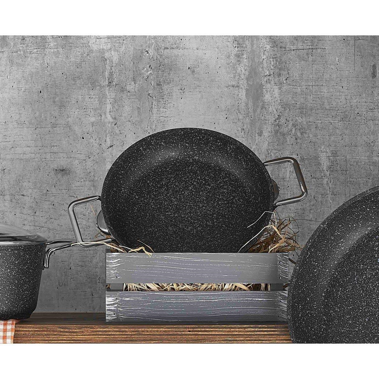 Falez Black Line Granit Sahan 18 Cm Siyah BLN 3034 
