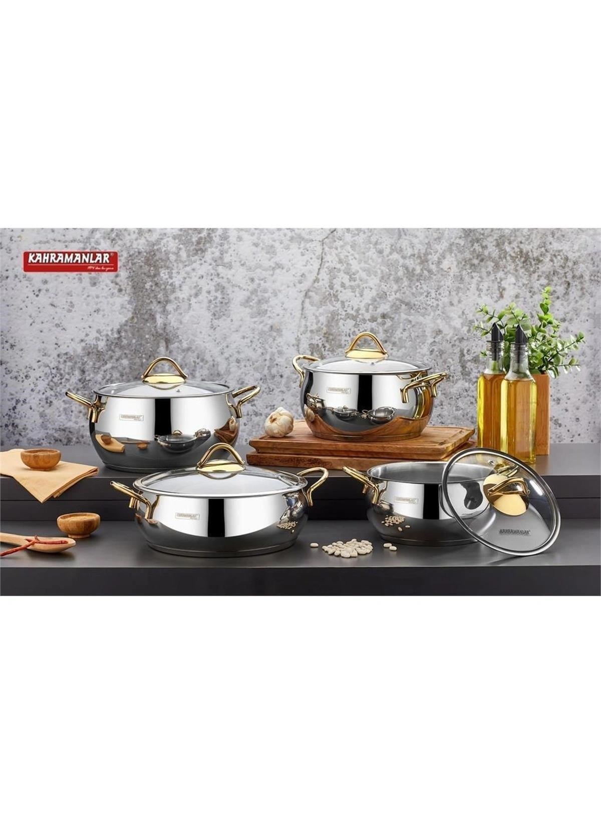 Kahramanlar Elit Prime Gold 8 Parça Tencere Seti 8001 
